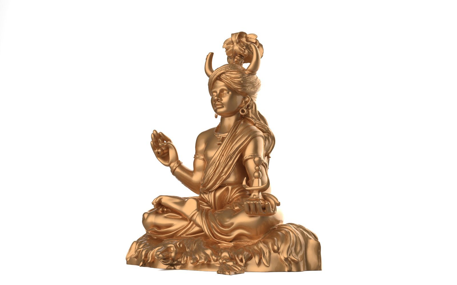 3D model and FDM 3D printed version of Guru Pahandi showing intricate details