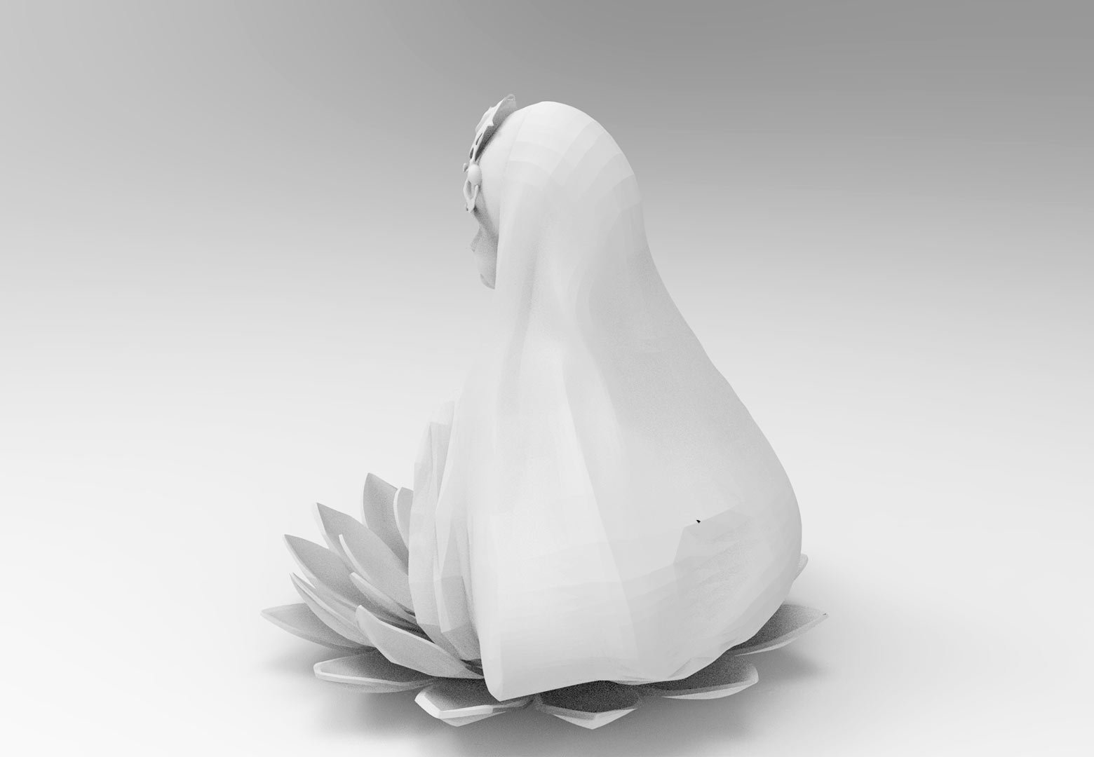 Detailed Radha Rani 3D printed idol by DigiGlen